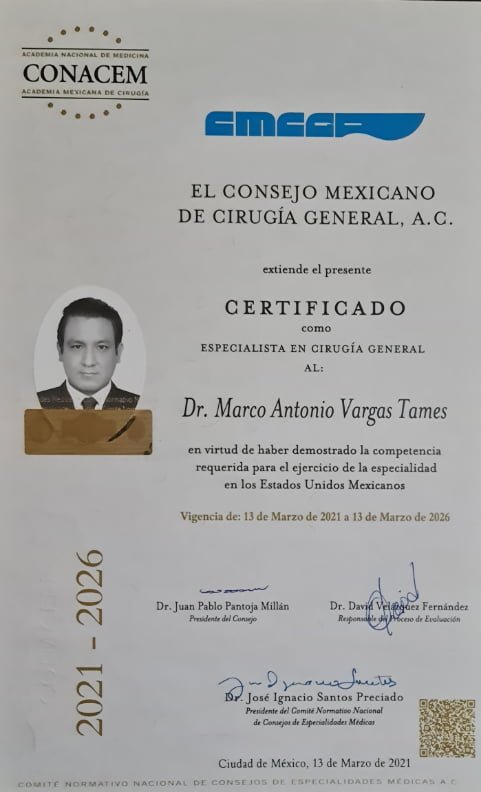 certificado consejo cirugia dr vargas